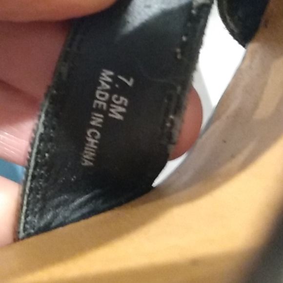 Steve Madden Navy Blue Ankle Strap Platform Wedge - Picture 13 of 15